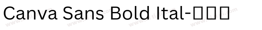 Canva Sans Bold Ital字体转换
